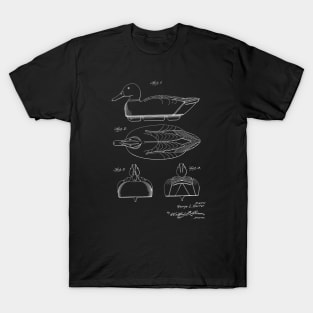 Duck Decoy Vintage Patent Hand Drawing T-Shirt